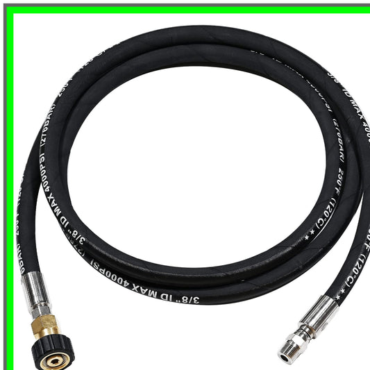High-Performance 3/8" Pressure Washer Whip Hose with Swivel 4000 PSI