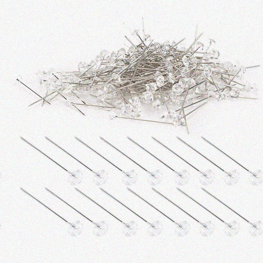 Crystal Headpins 6x38mm for sewing