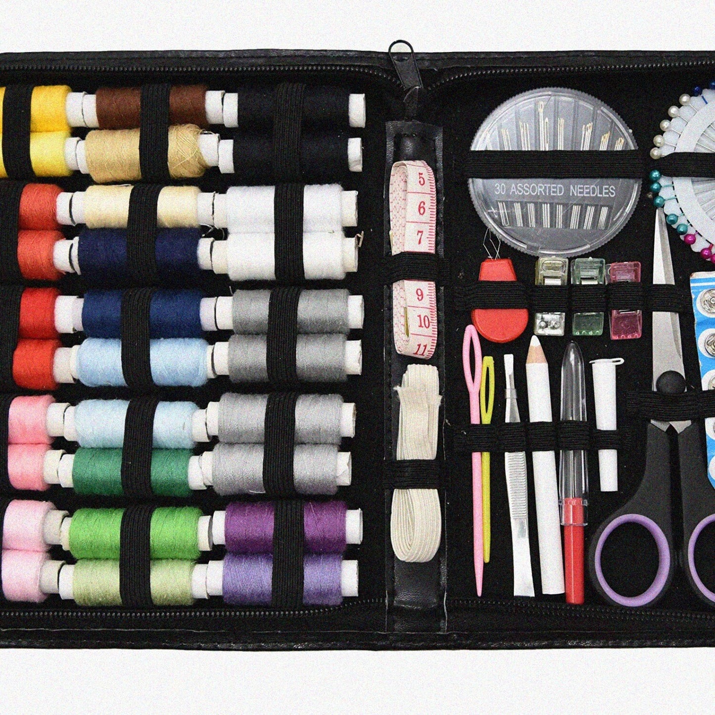 Sewing Kit for Adults and Kids, Black, Large
