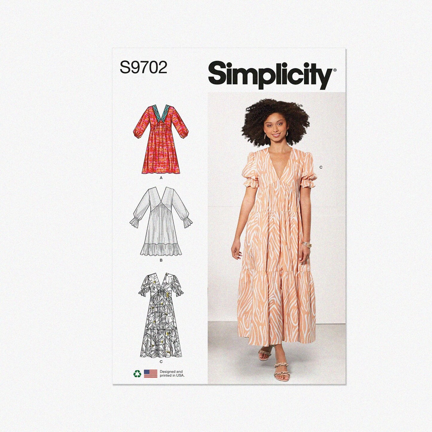 Misses' V-Neck Empire Dress Sewing Pattern Kit