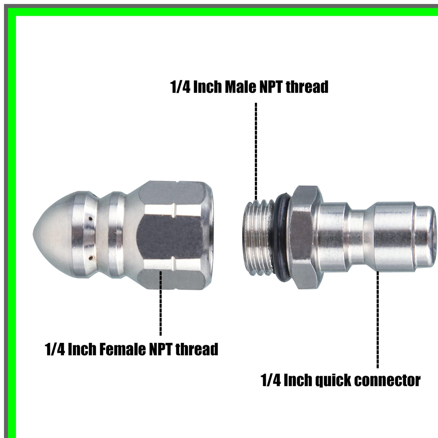 High-Pressure Sewer Jetter Nozzle for 1/4'' Quick Connect Hose