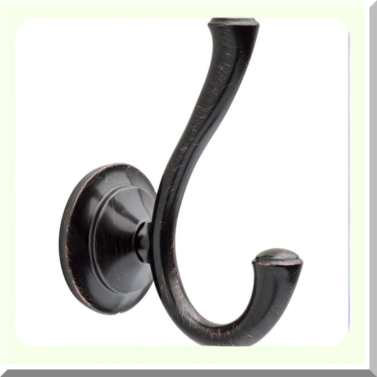 Linden Wall Mounted Double Towel Hook Venetian Bronze