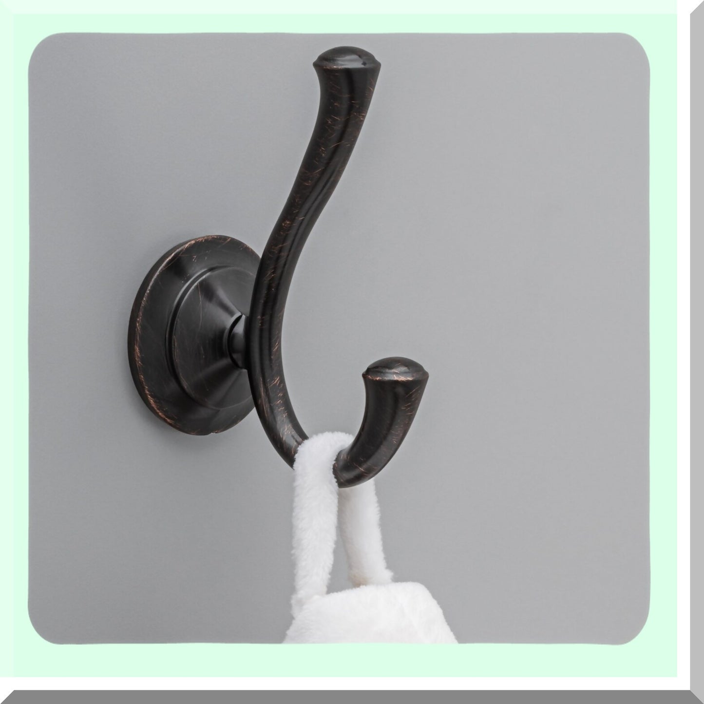 Linden Wall Mounted Double Towel Hook Venetian Bronze