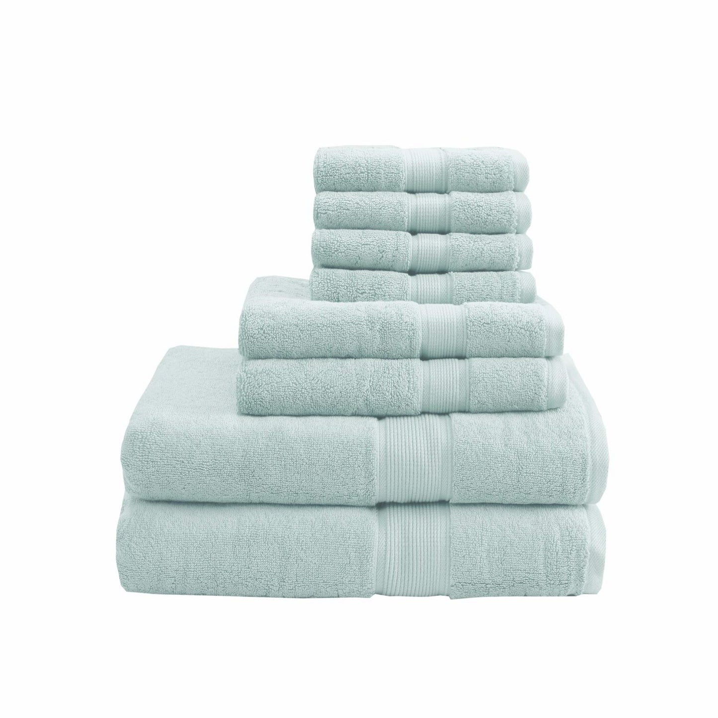 800GSM Cotton Bath Towel Set 8 Piece Seafoam