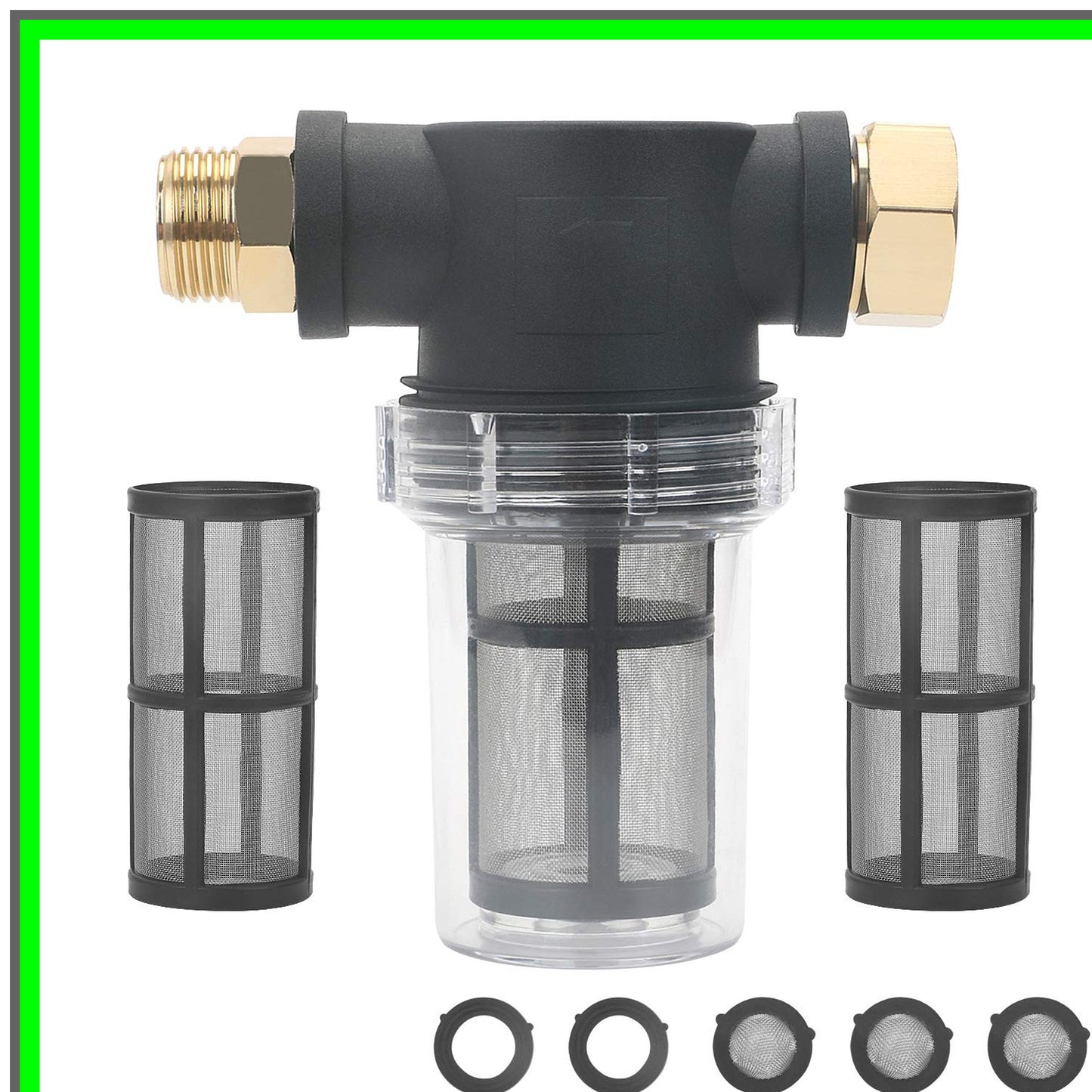 Garden Hose Debris Filter with 100 Mesh Screens for Clean Water Flow