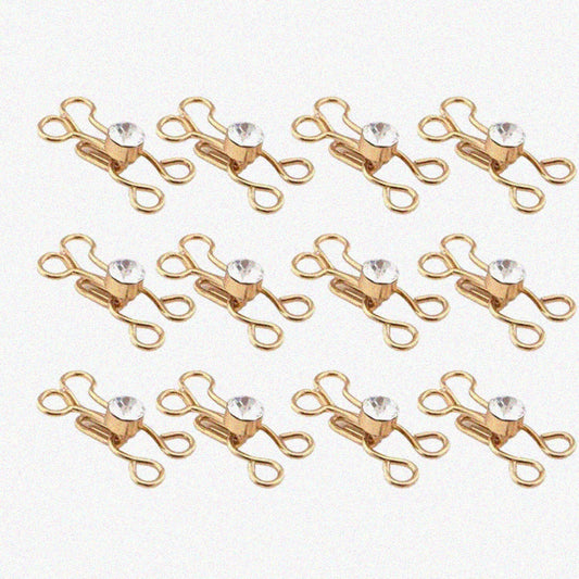 50 Pairs Metal Sewing Hooks Closures for Clothing