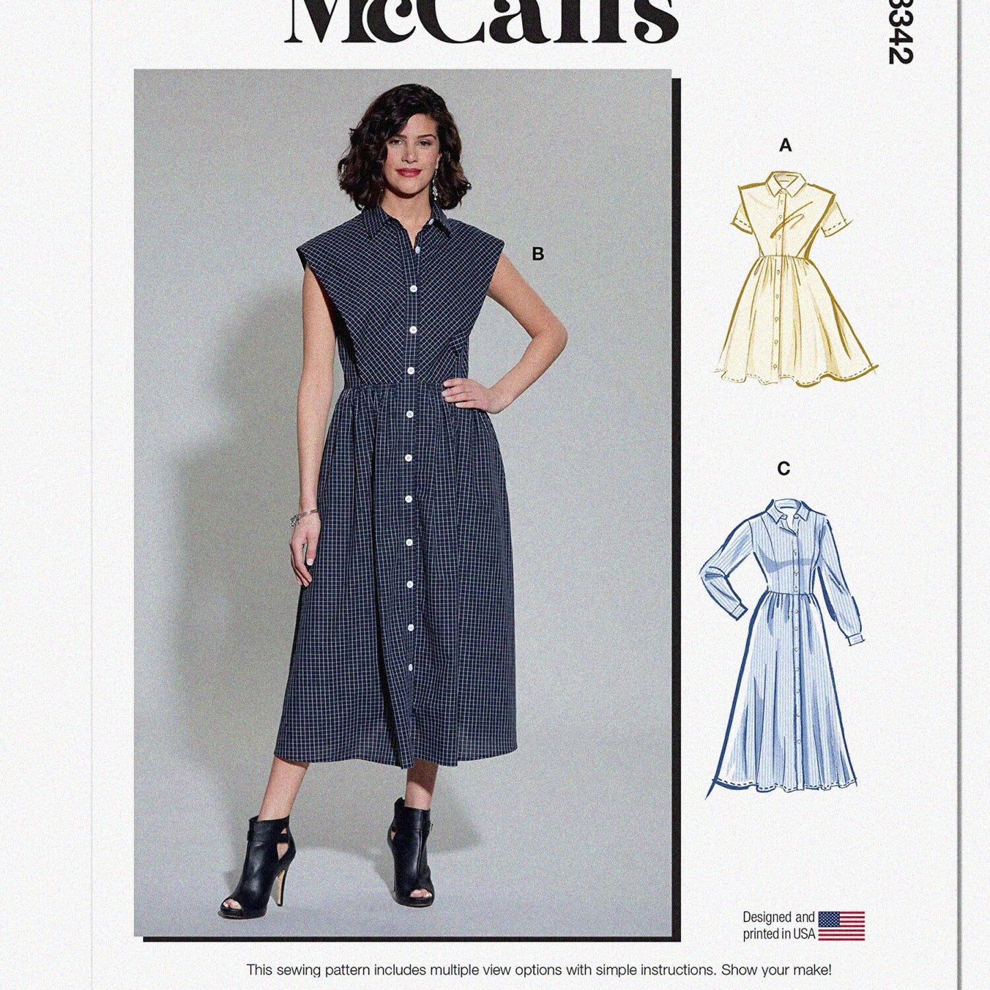 Misses' Shirtdress Sewing Pattern Kit Multicolor 8-16
