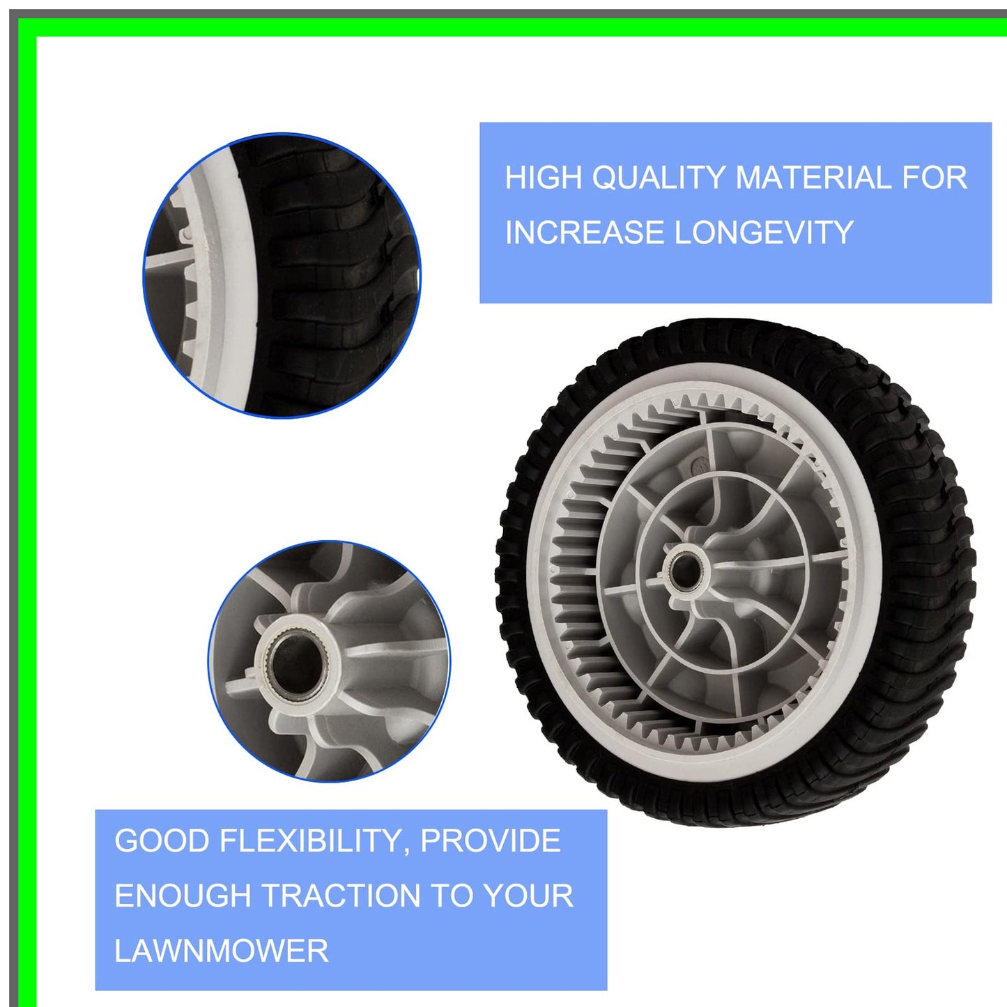 Drive Wheel Replacement Set for Troy Bilt Lawn Mowers - Fits MTD Snapper Models