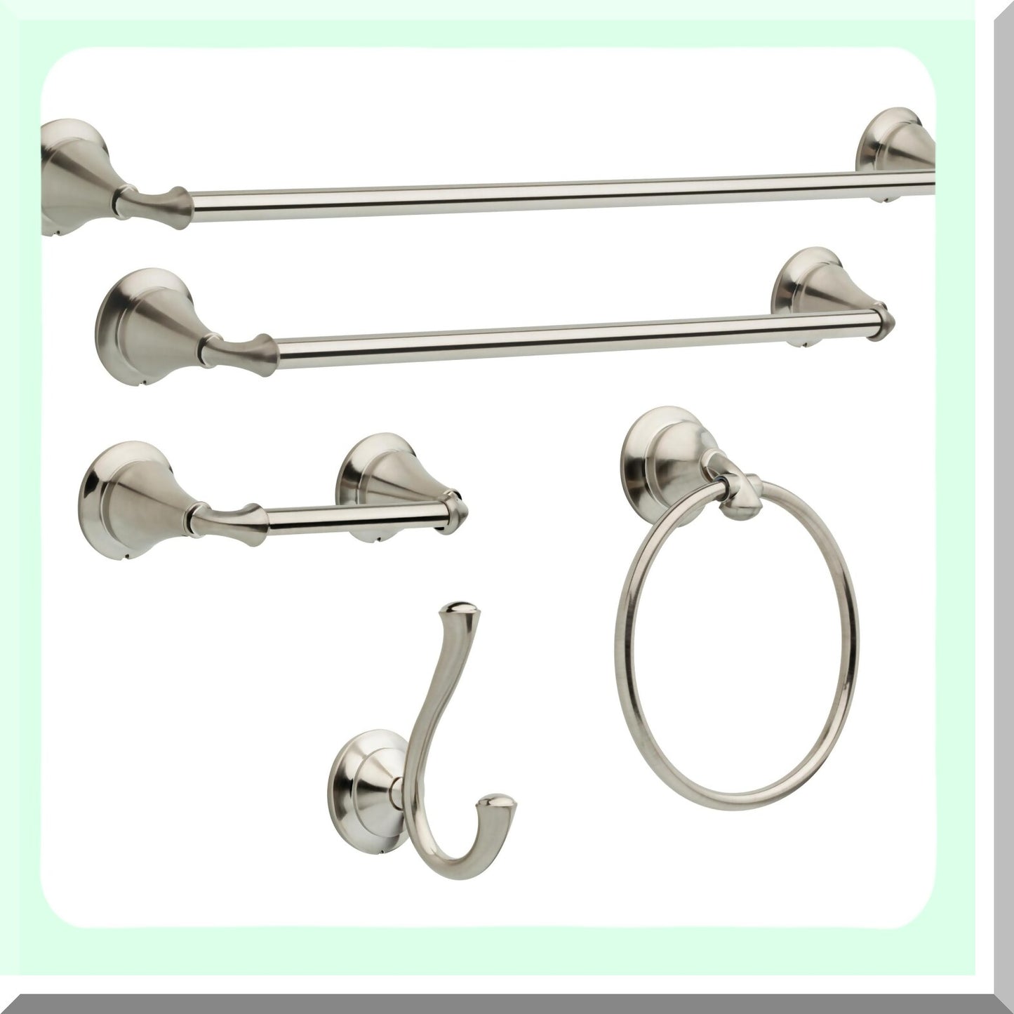 Double Towel Hook in Brilliance Stainless Steel