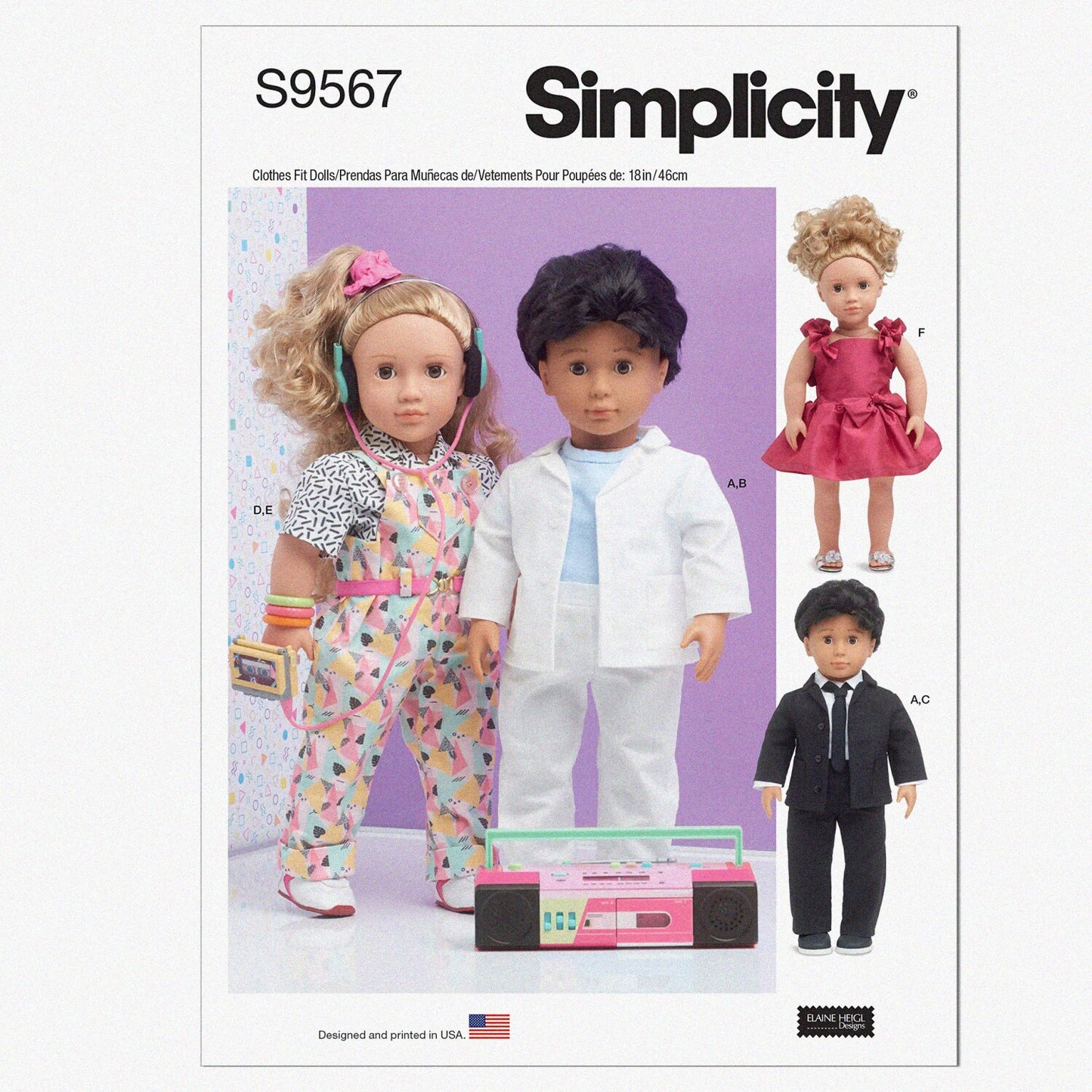 Doll Clothes Sewing Pattern Kit Multicolor One Size
