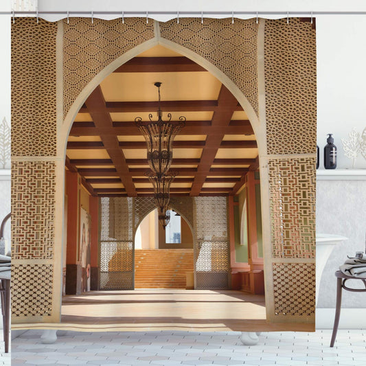 Folk Scene Moroccan Trellis Shower Curtain 69x70