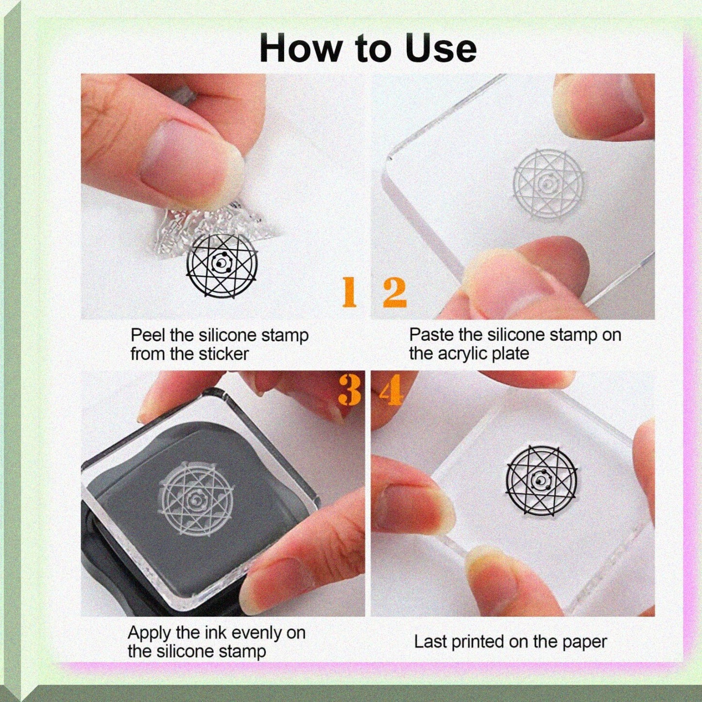 Summoning Circle Clear Round Silicone Stamp 6.3x4.3Inch