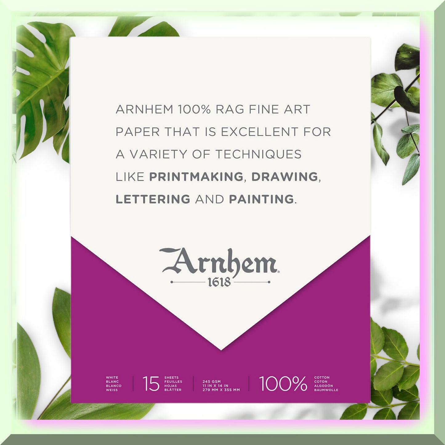 Printmaking Paper Pad 11x14 White 245gsm