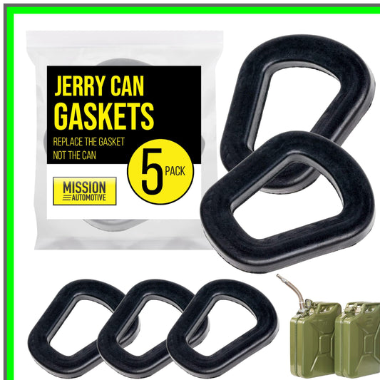 NATO Jerry Can Spout Gaskets 5 Pack Durable Rubber Replacement Seals
