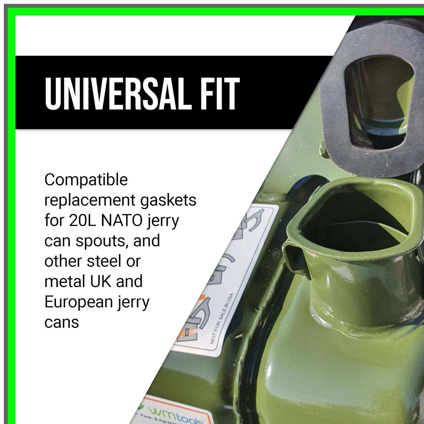 NATO Jerry Can Spout Gaskets 5 Pack Durable Rubber Replacement Seals