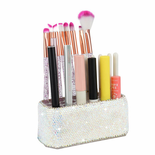 Makeup Brush Organizer with 26 Slots, Crystal