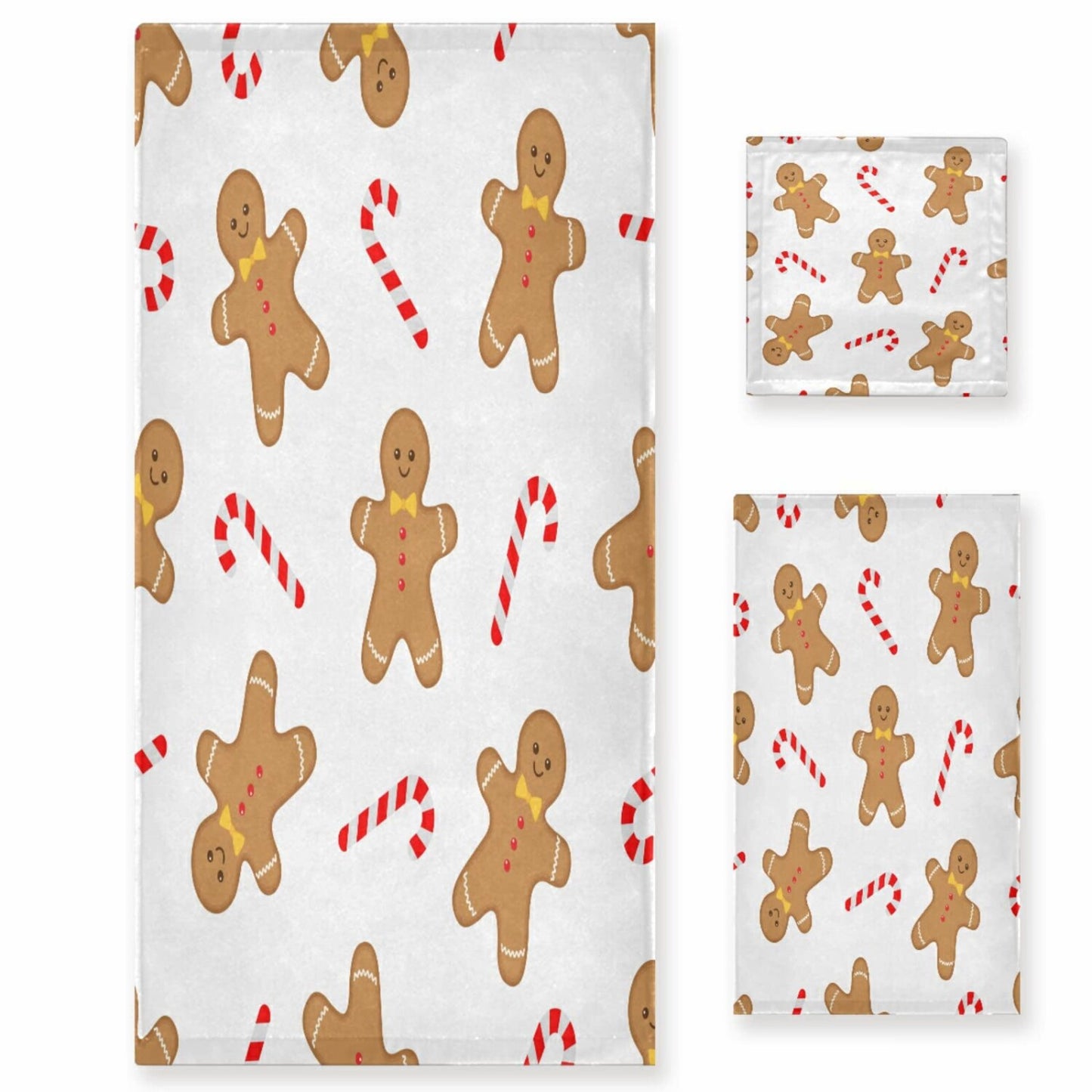 Gingerbread Man Towel 3-Piece Set Bathroom Towels