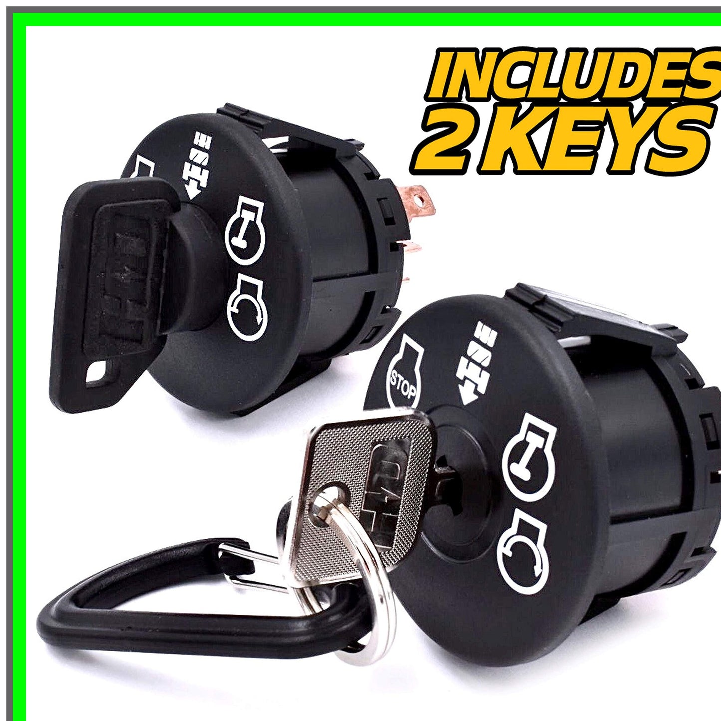 Lawn Mower Ignition Key Umbrella Protector with 2 Keys and Free Ciner