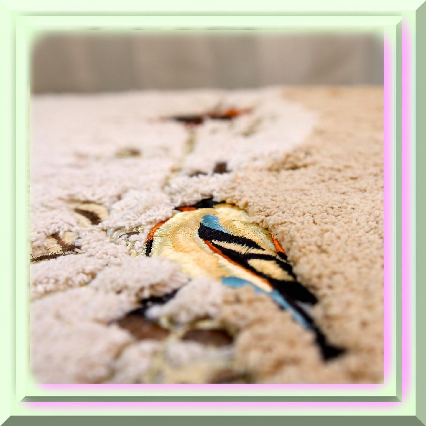 Gilded Birds Ivory Bath Rug