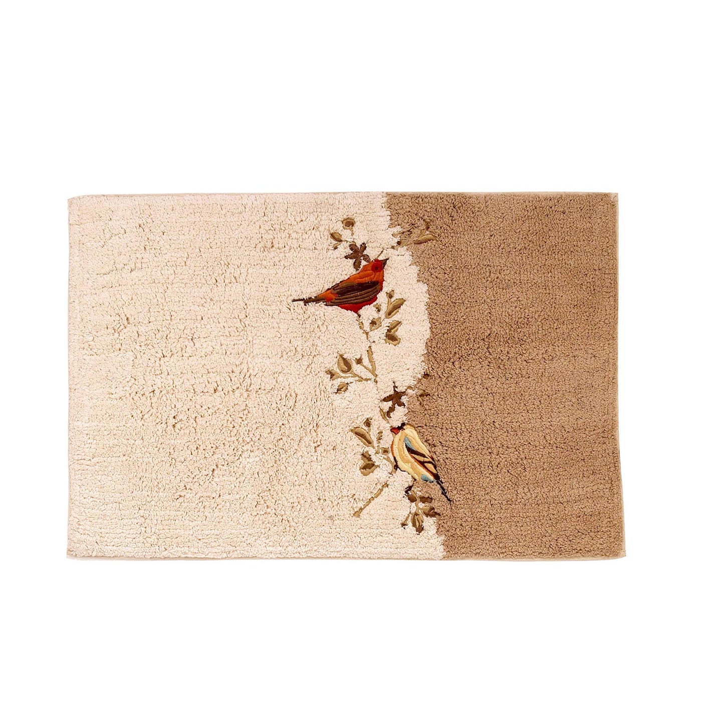 Gilded Birds Ivory Bath Rug