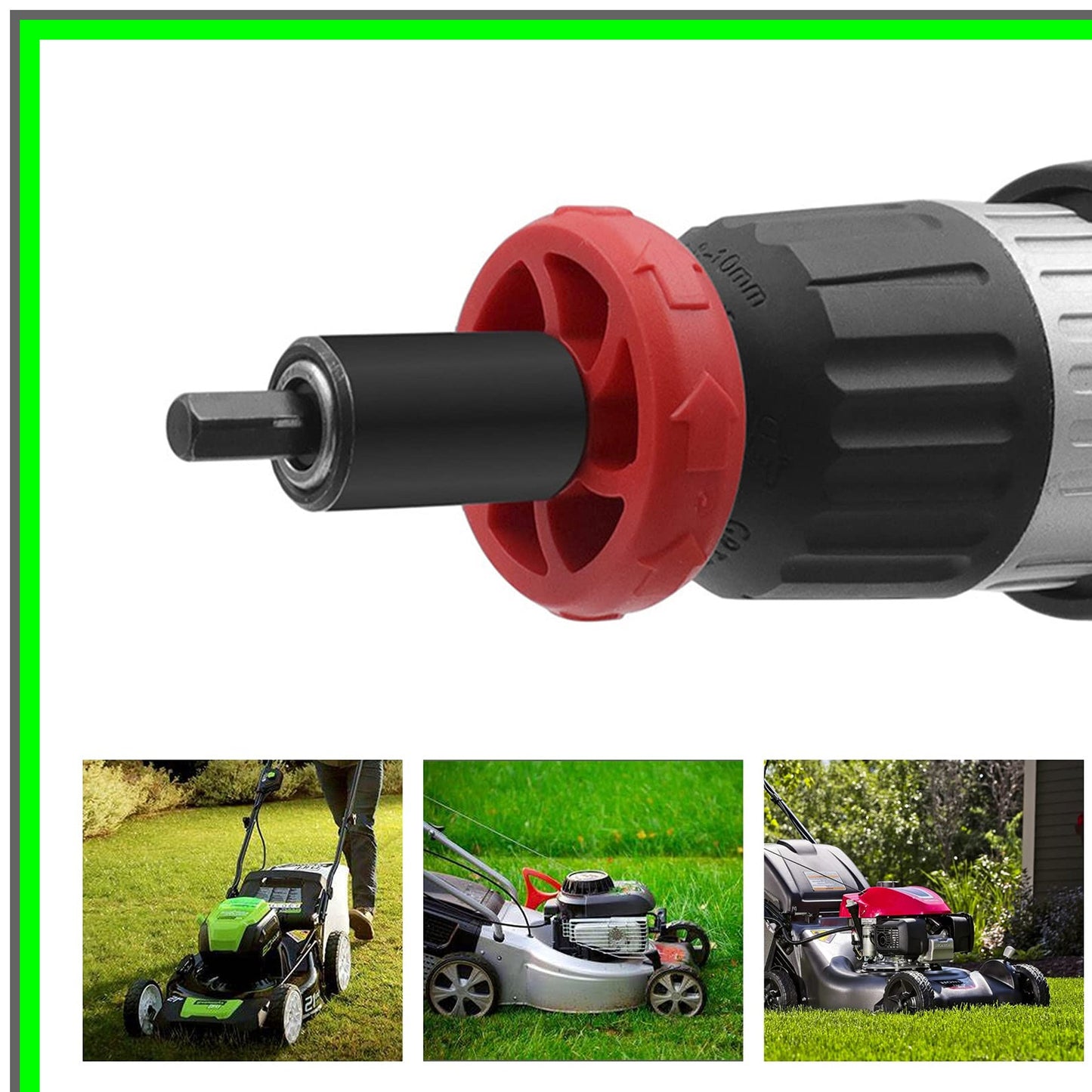 Easy Start Electric Drill Bit Adapter for Lawn Mower Engines