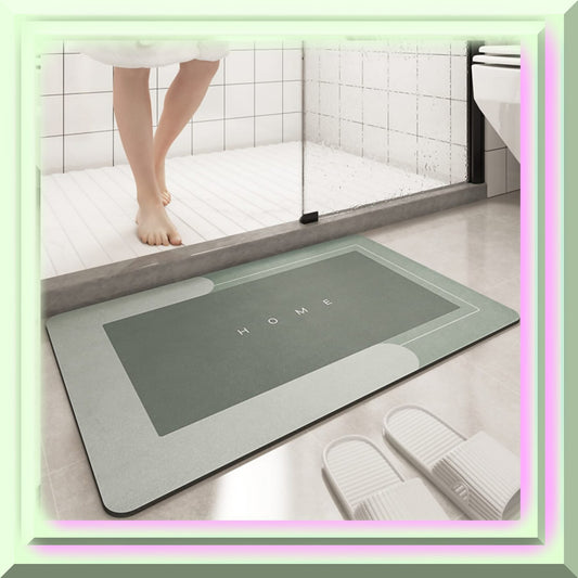 Super Absorbent Bathroom Floor Mat 50x80cm Green
