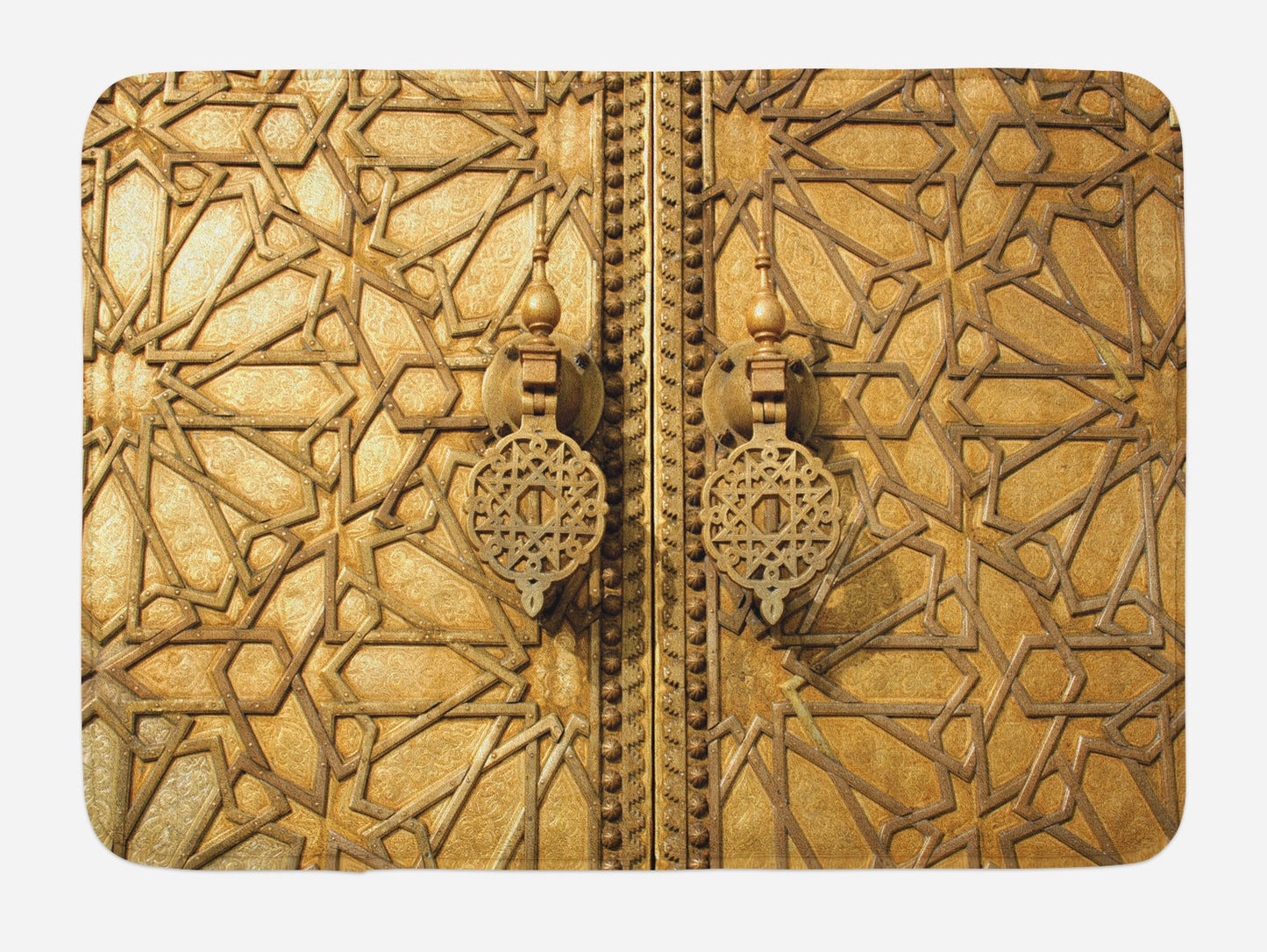 Moroccan Bath Mat Pale Brown 30.2" x 20"