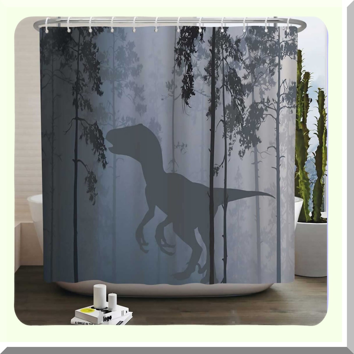 Animal Dinosaur Shower Curtain 72x72 Inch with Hooks