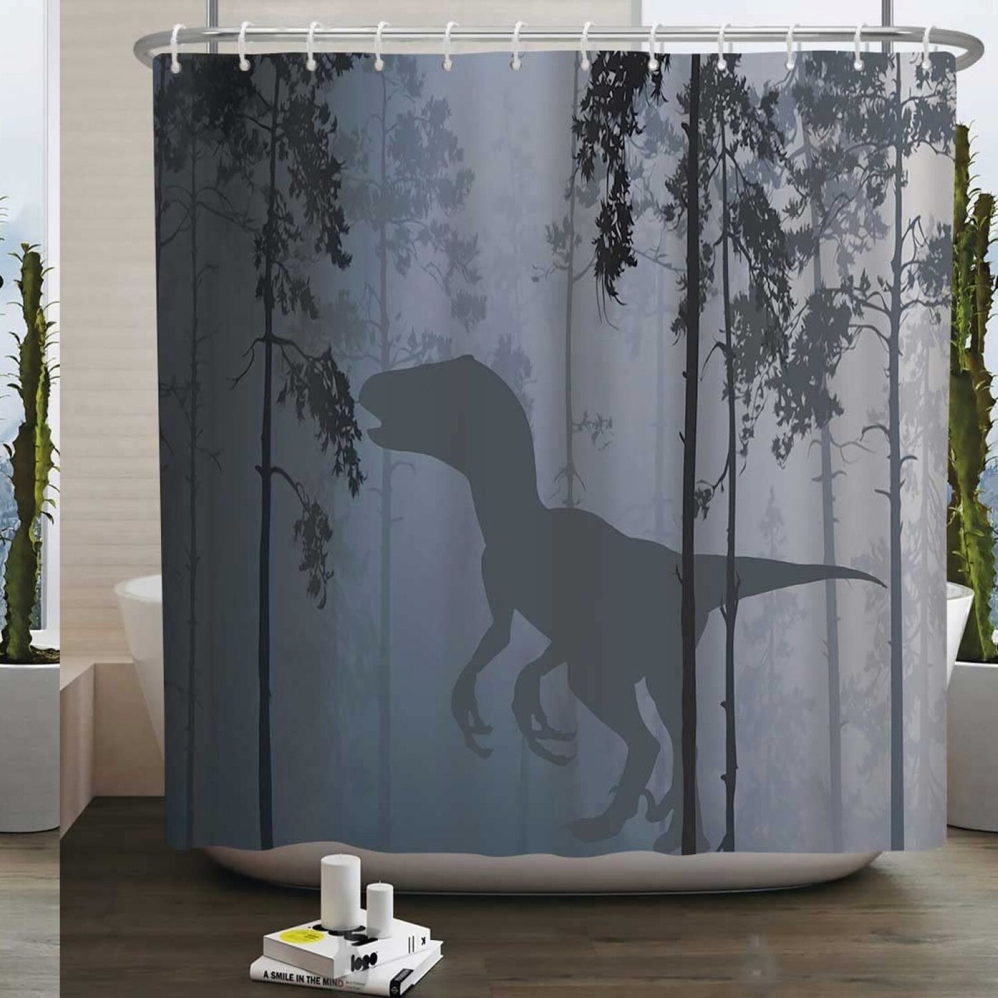 Animal Dinosaur Shower Curtain 72x72 Inch with Hooks