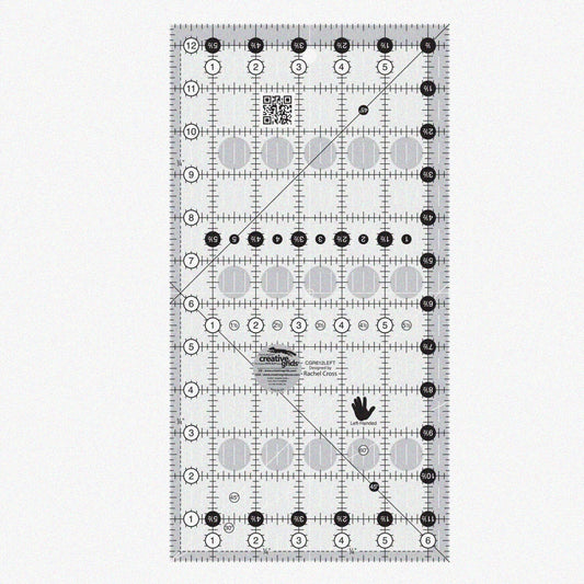 Quilting Ruler Template Left Handed 6.5" x 12.5"