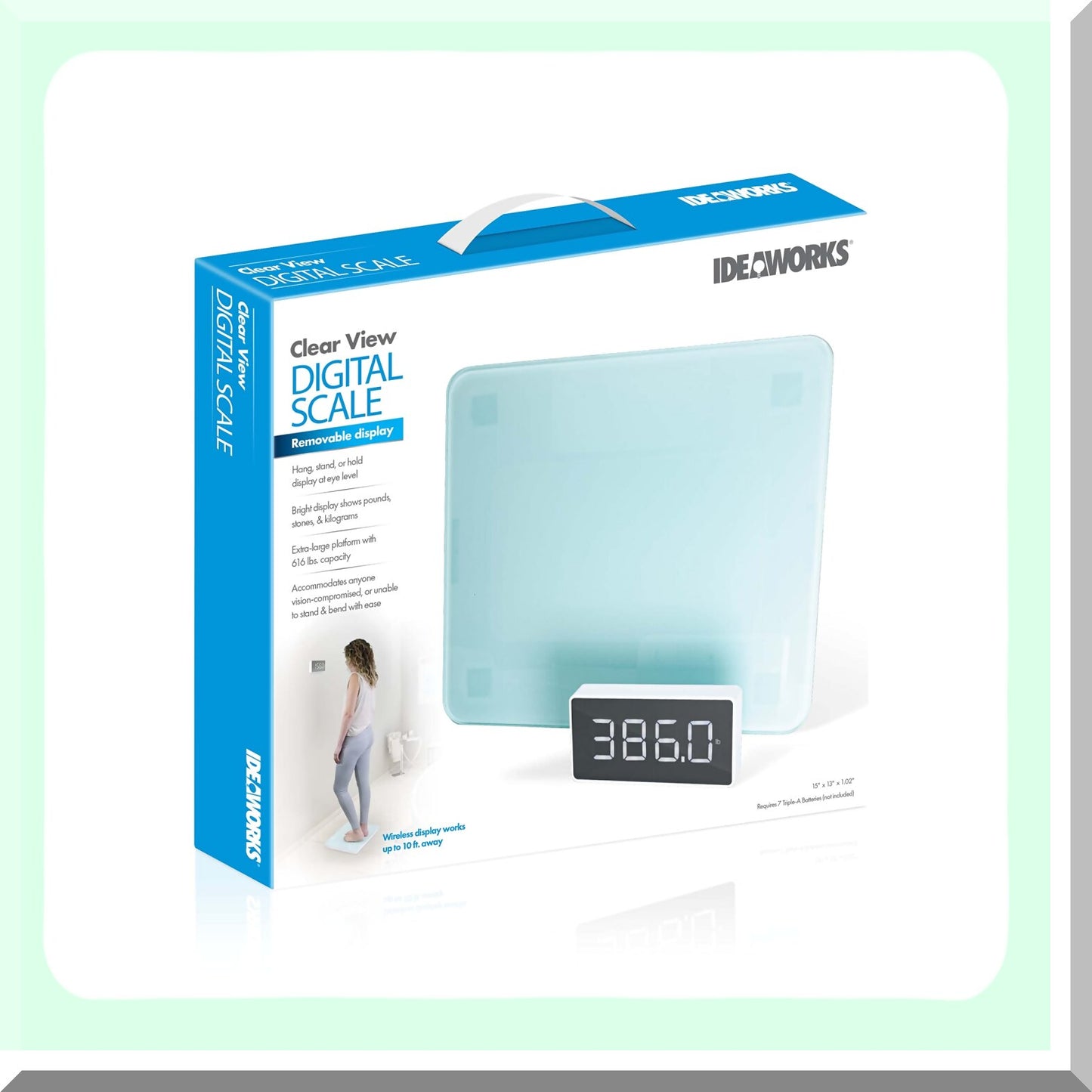 Wireless Display Scale, Multicolor, 616lb Capacity