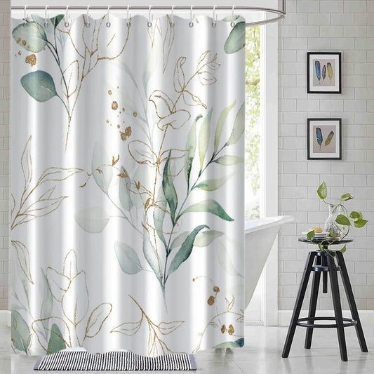 Eucalyptus Shower Curtain Sage Green 72x72 Inch