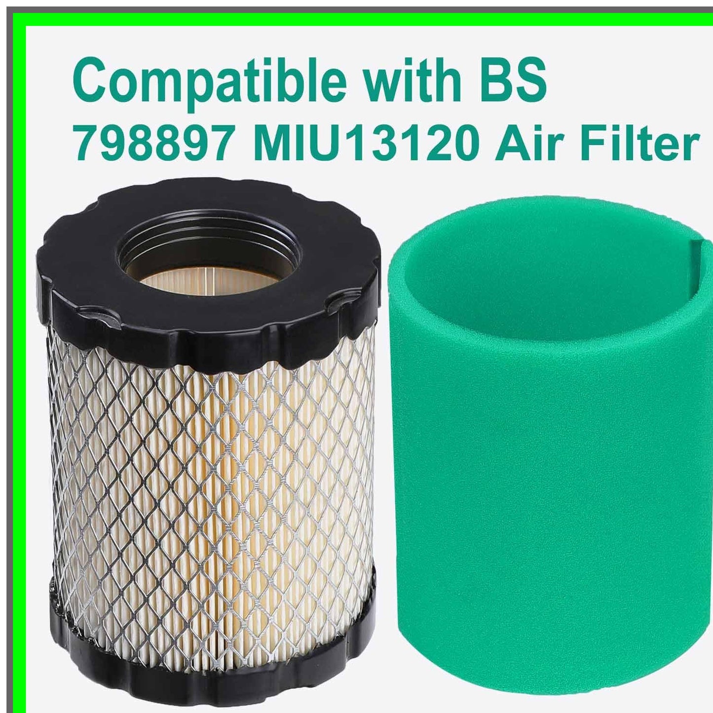 Dual Pack Air Filter for Briggs and Stratton Lawn Mower Engines 49M977 49L977
