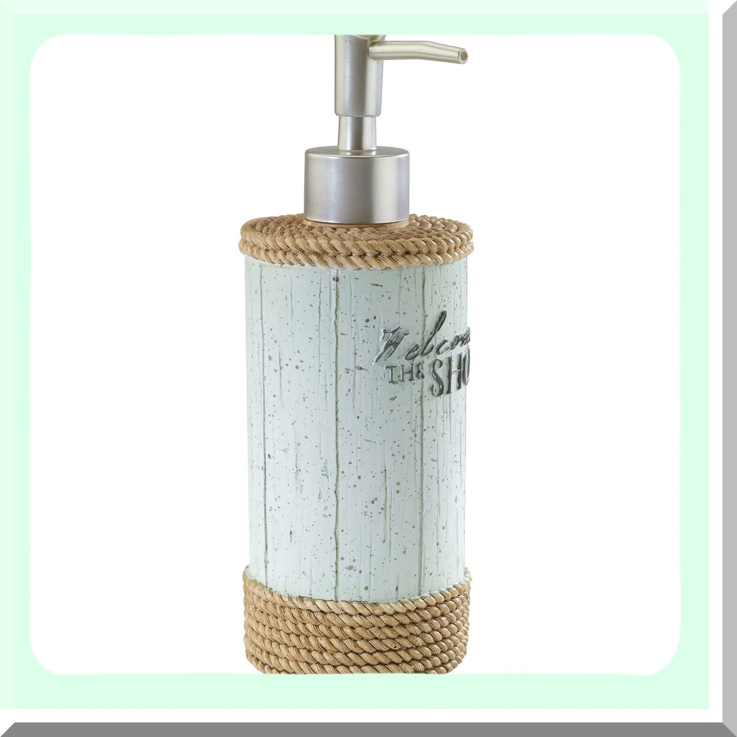 Resin Soap Dispenser with Coral and Starfish Design