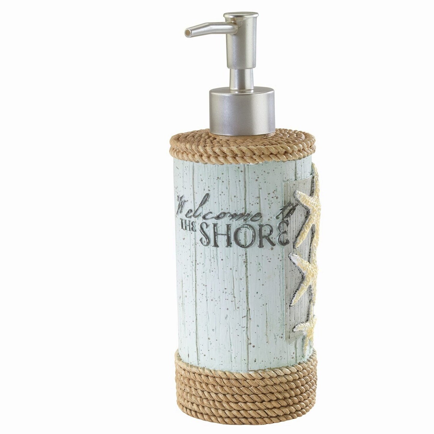 Resin Soap Dispenser with Coral and Starfish Design