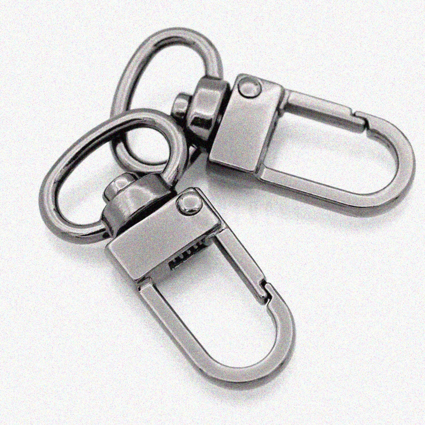 10 Pack Mini Swivel Snap Hooks Black 1-1/4"