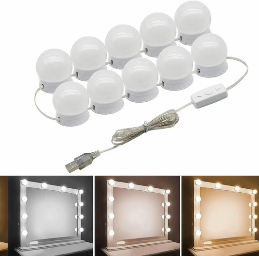 Vanity Mirror Lights with 10 Dimmable Bulbs