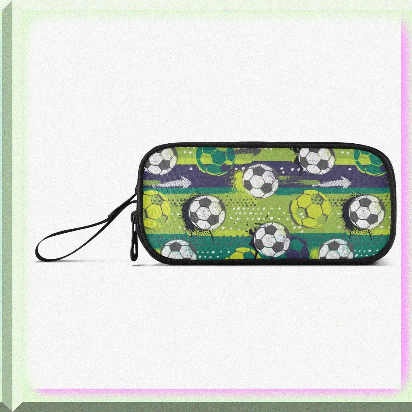 Large Soccer Ball Pencil Case 8.86x3.54x4.33 inches