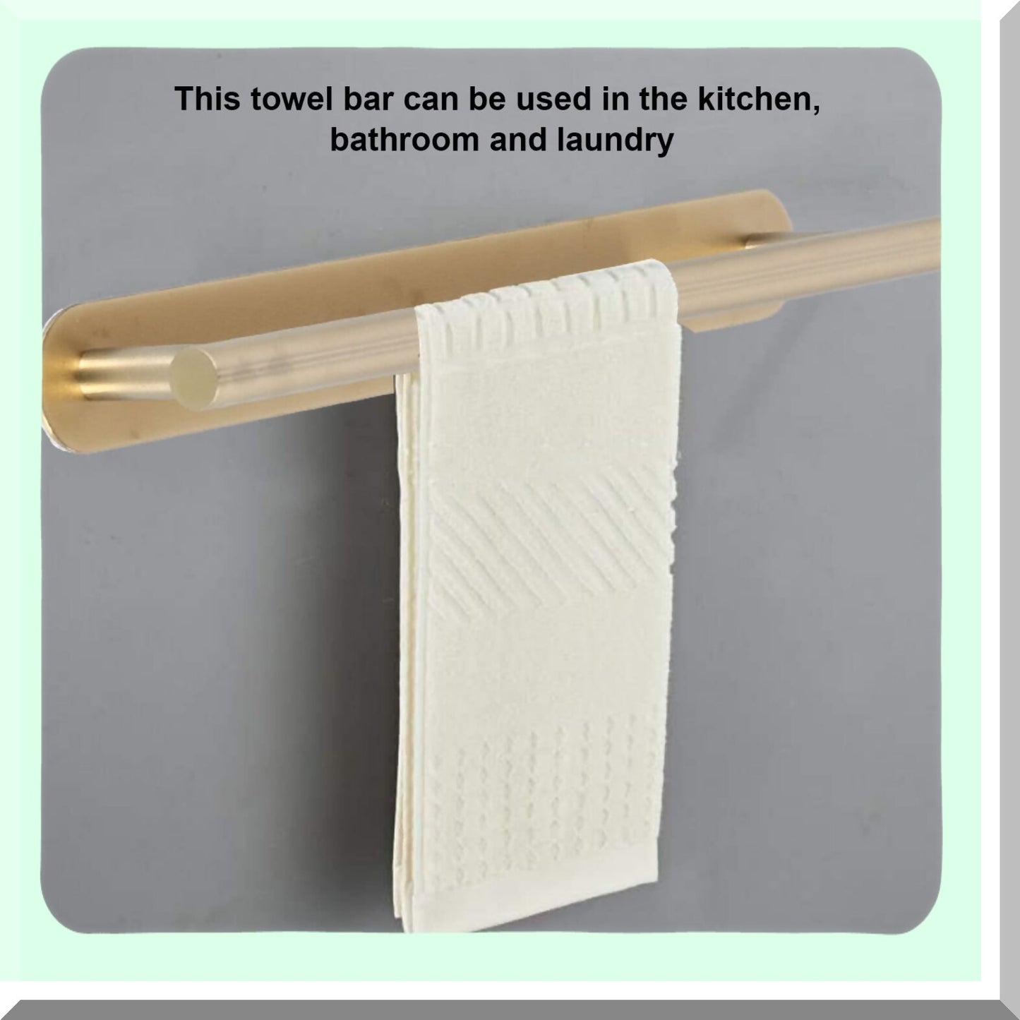 Bathroom Towel Bar Gold 40cm Self Adhesive Stainless Steel