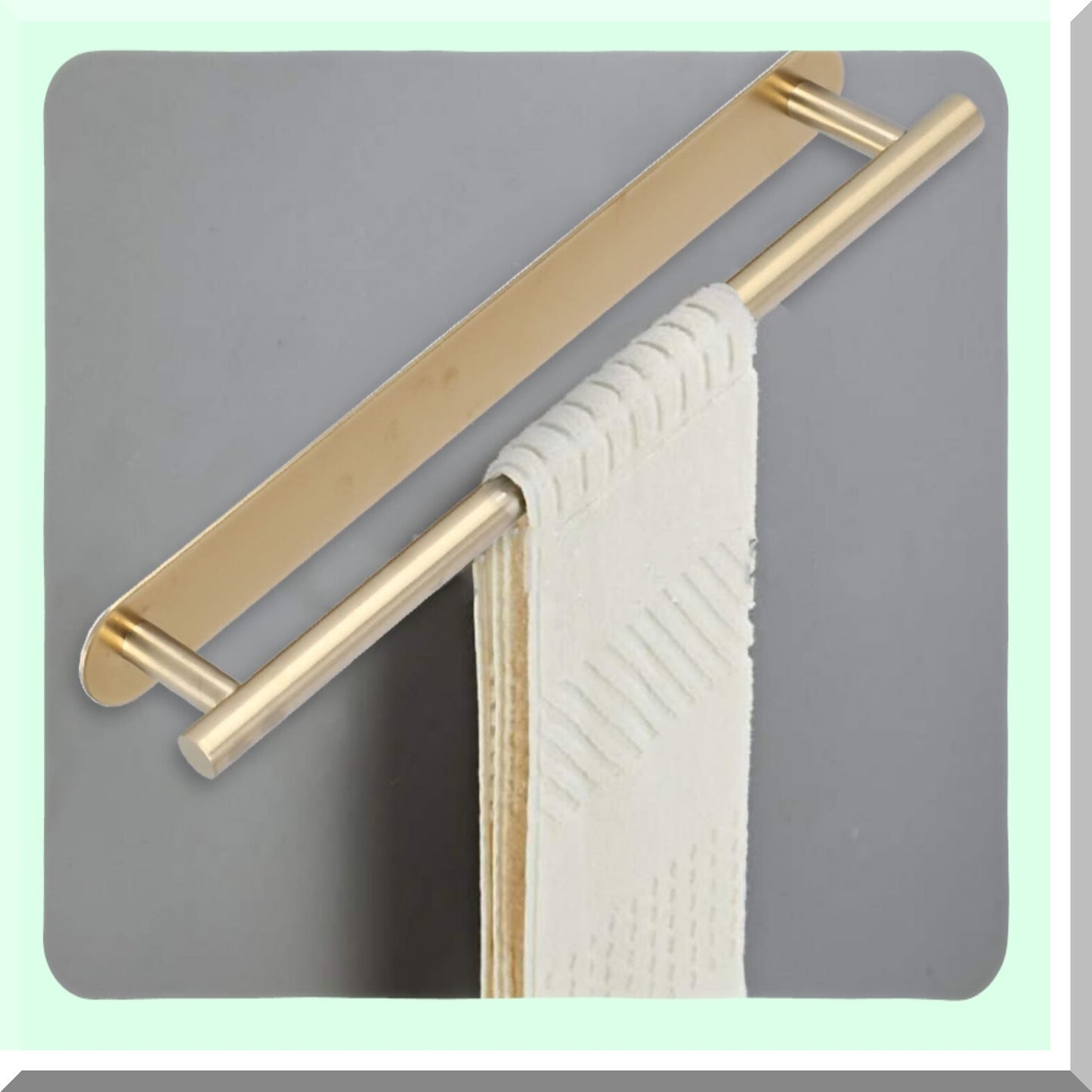 Bathroom Towel Bar Gold 40cm Self Adhesive Stainless Steel