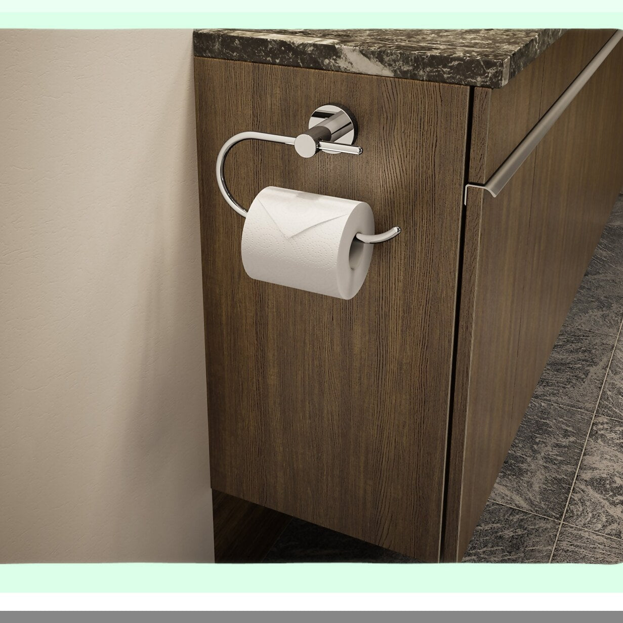 Dia Wall-Mounted Toilet Paper Holder Polished Chrome