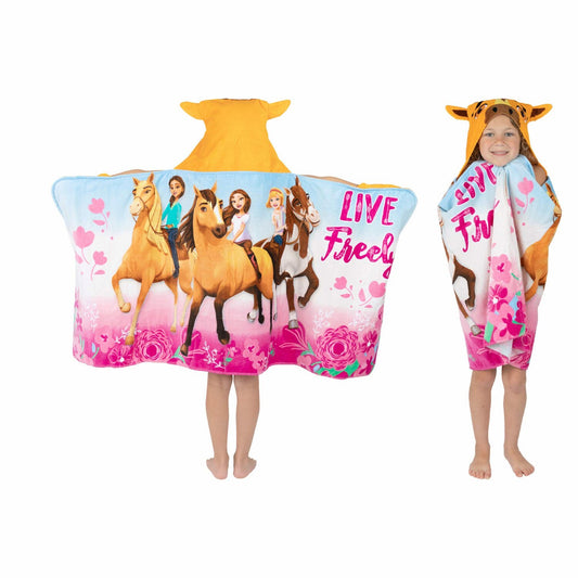 Kids Hooded Bath Towel Wrap 24x50 Spirit Riding Free