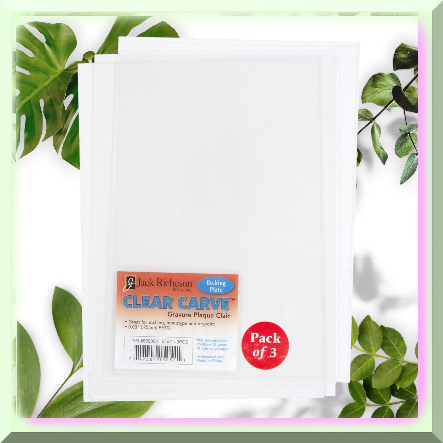Crystal Carve Trio: 3-Pack 5" x 7" Etching Plates