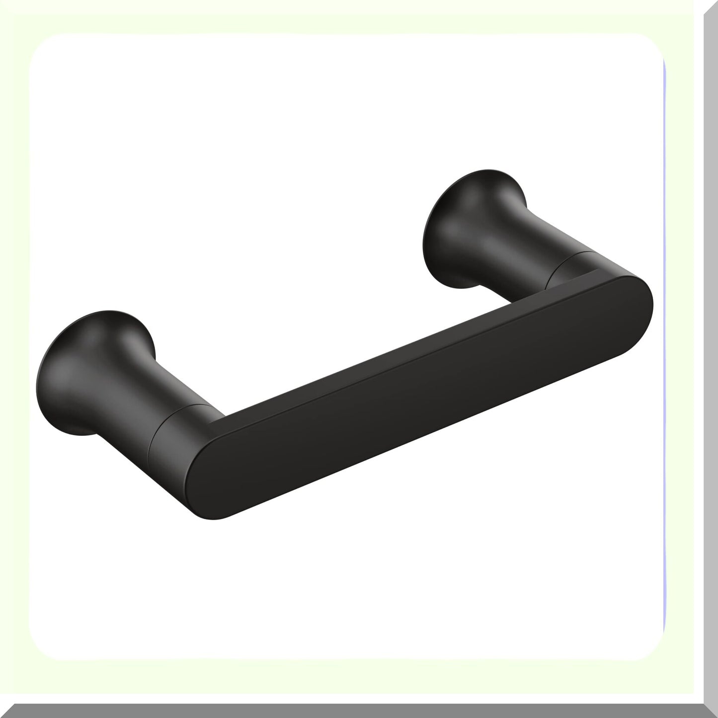 Matte Black Wall Mount Pivoting Toilet Paper Holder