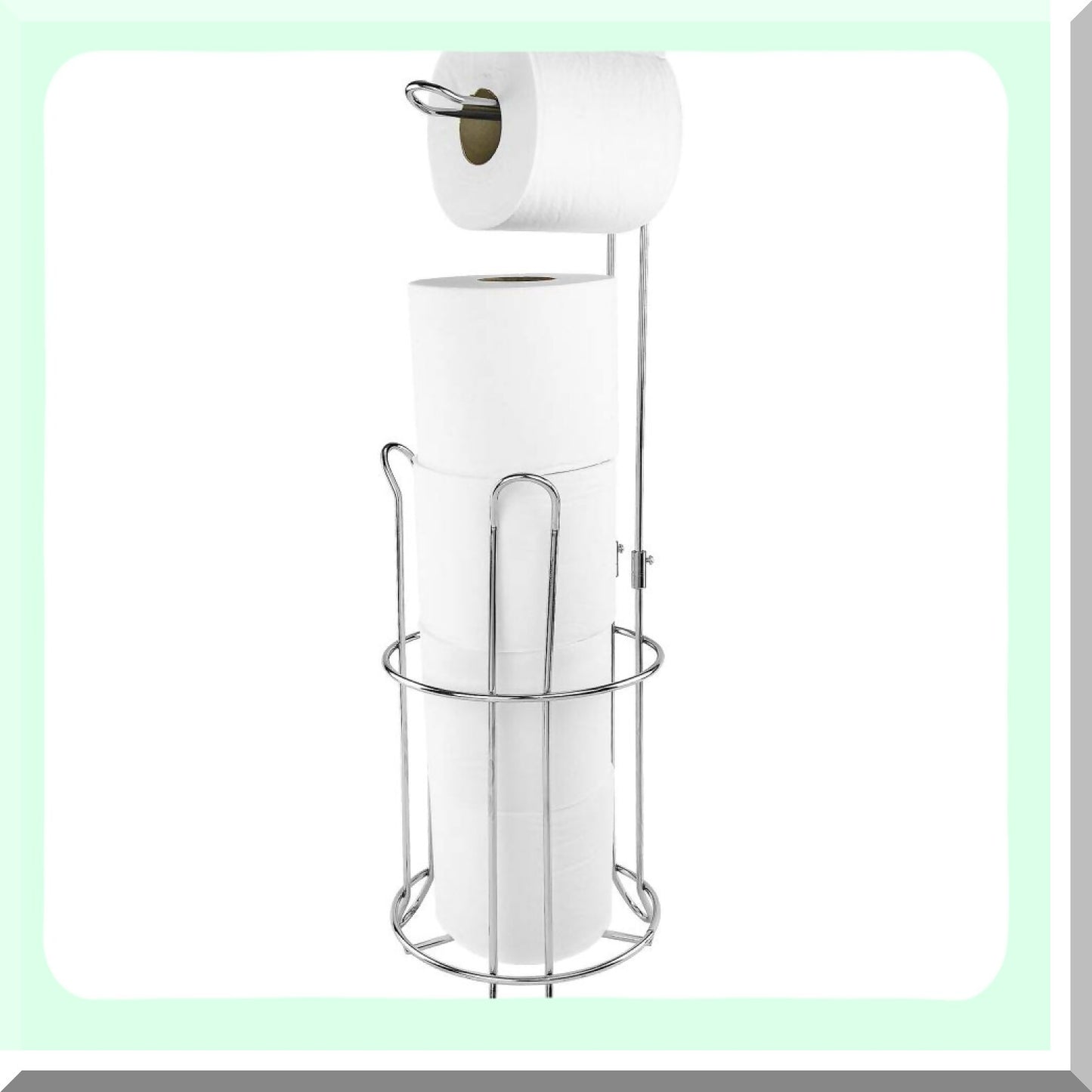 Metal Chrome Toilet Paper Holder with 4 Rolls Capacity