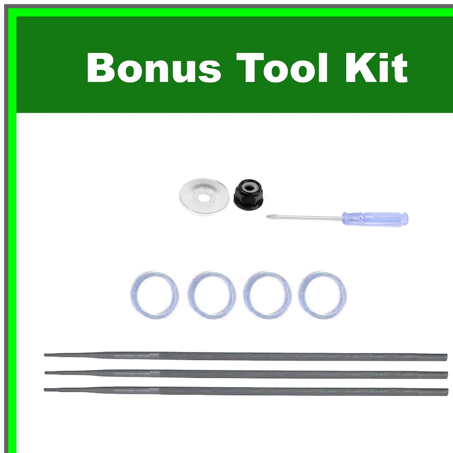 Chainsaw Tooth Brush Blade Kit with Files and Washers for Effortless Cutting