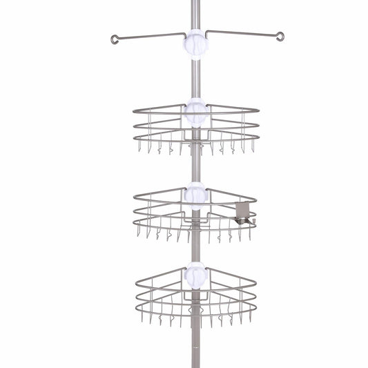 Adjustable Corner Shower Caddy with 3 Shelves