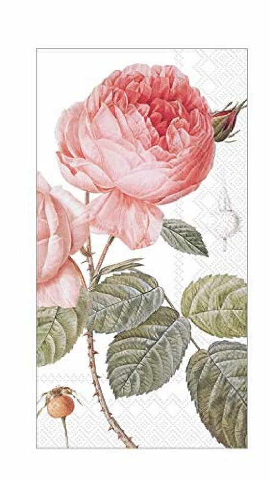 Pink Rose Floral Disposable Hand Towels Pack 32