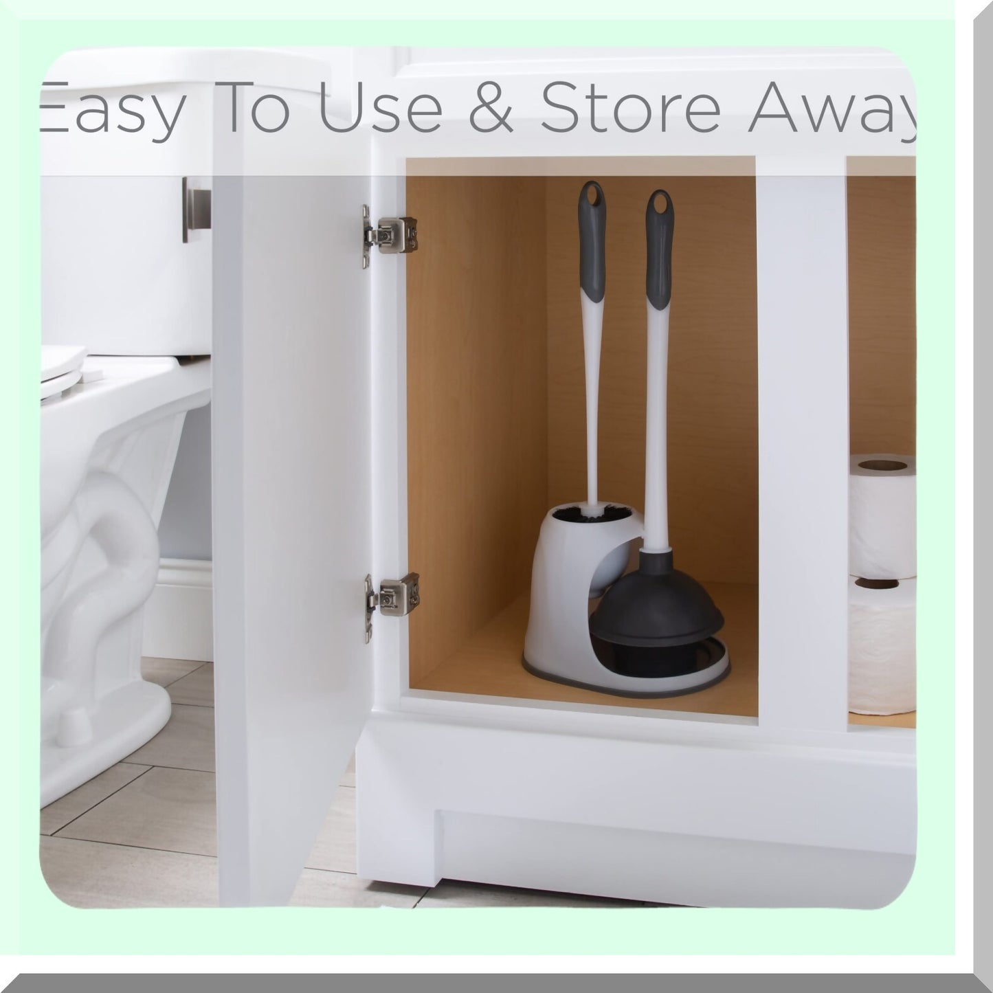 2-in-1 Bathroom Bowl Brush and Plunger Set