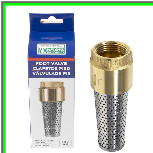 Universal 1-Inch Female Foot Valve for All Pump Brands